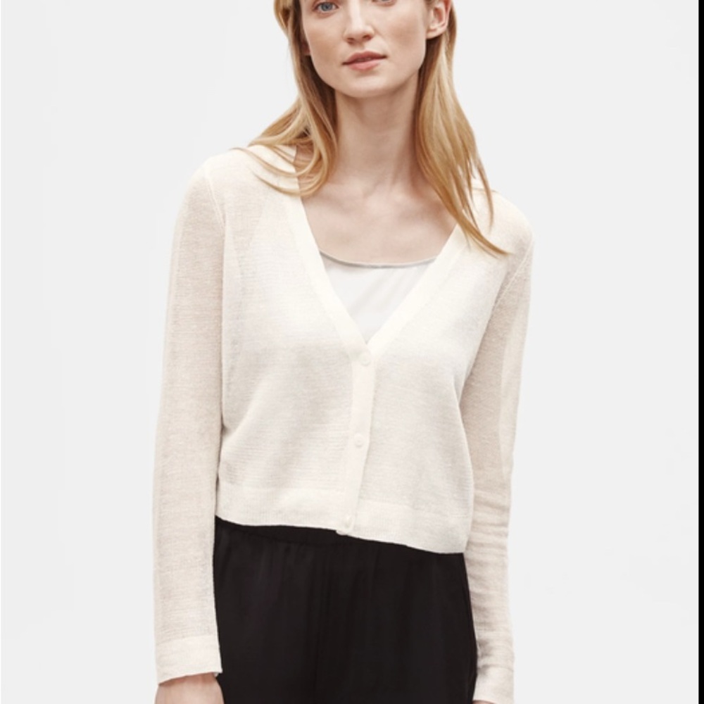 Eileen Fisher Linen Women's Button-Up Cardigan
